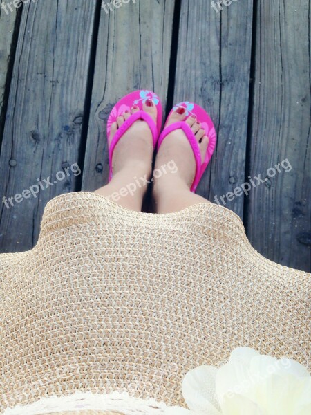 Wood Flooring Feet Flip Flop Free Photos