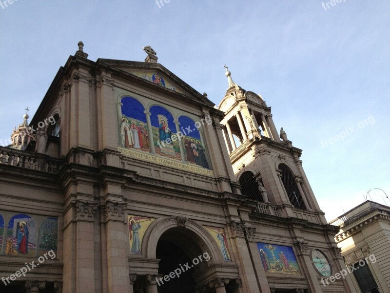 Church Cathedral Porto Alegre Brazil Free Photos