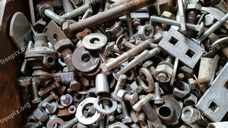 Nuts Bolts Metal Steel Construction