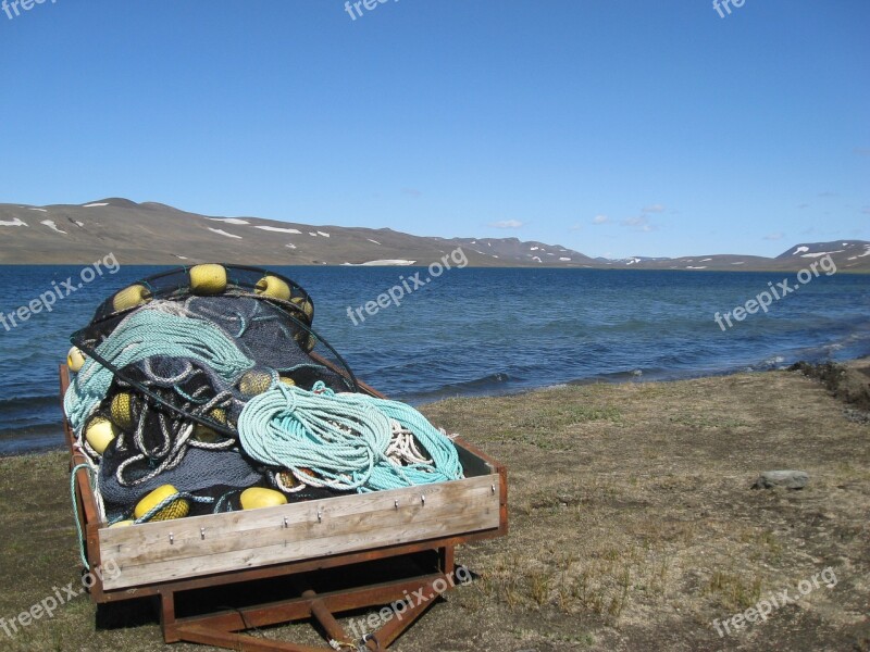 Iceland Lake Prihynings Track Fishing Free Photos