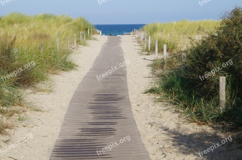 Beach Away Dunes Water Sand