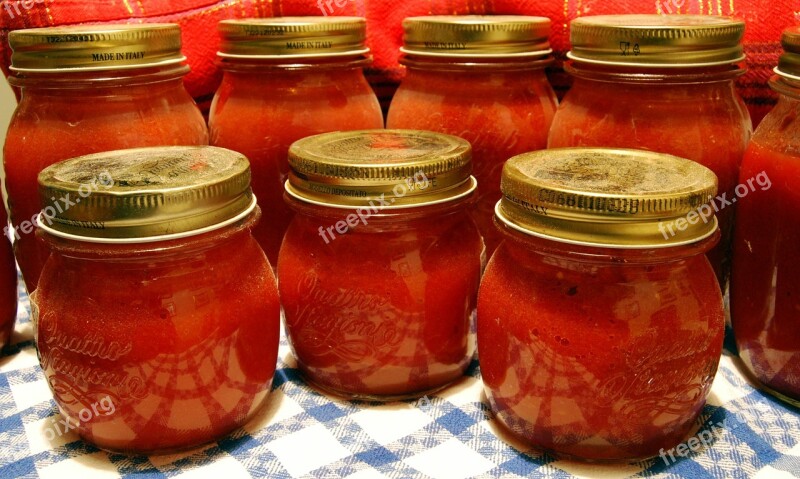 Preserves Tomato Jar Red Kitchen