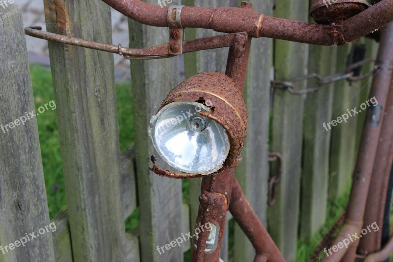 Bike Lamp Rust Wheel Cycling