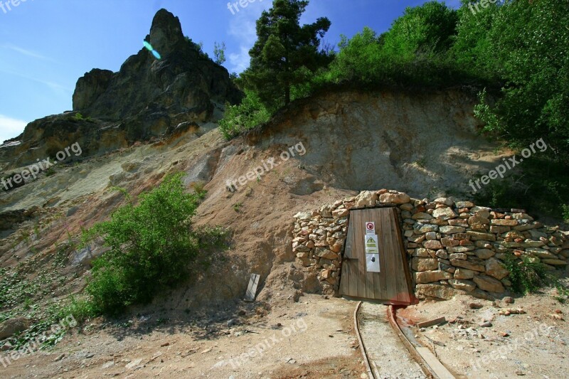 Mine Entrance Door Underground Rail