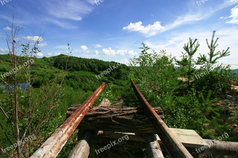 Old Railroad Railroad End Old Mine Antique Industrial