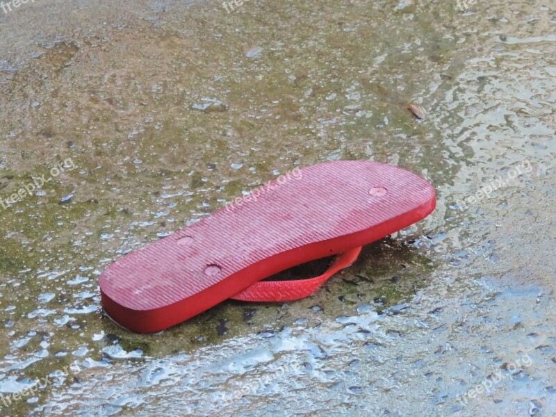 Slipper Wet Floor Red Slipper Free Photos