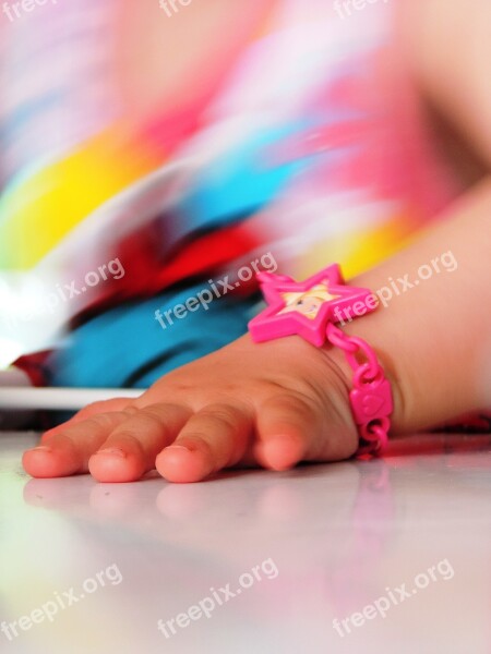 Child's Hand A Children's Toy Bracelet Free Photos