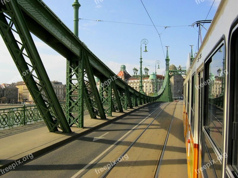 Budapest Electric Bridge Liberty Bridge Tracks