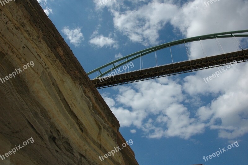 Corinth Canal Bridge Greece Free Photos