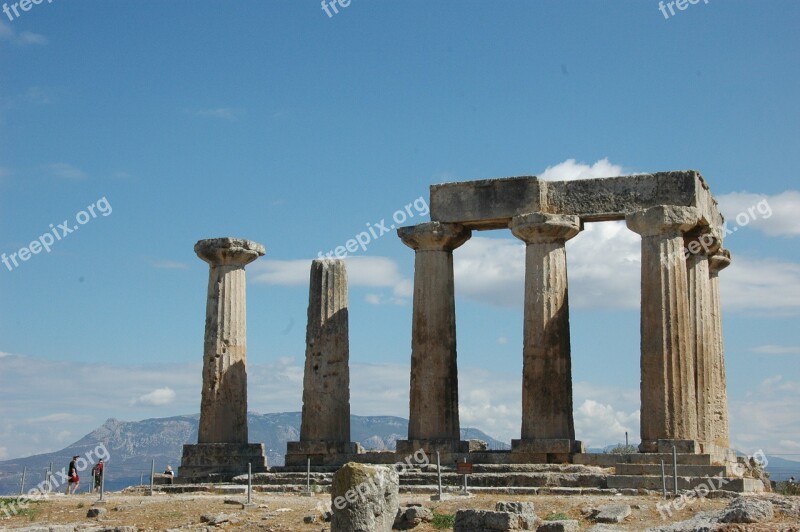 Greece Corinthos Apollo Free Photos