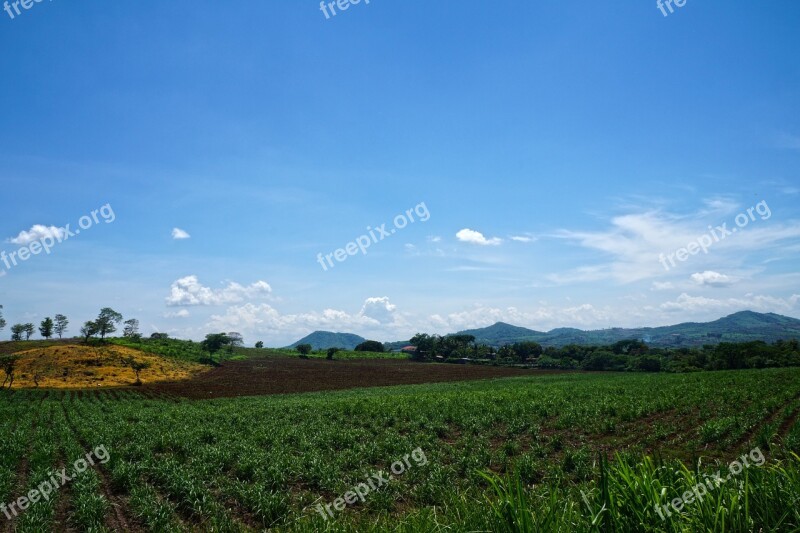 Landscape Clouds El Salvador Air Mountains