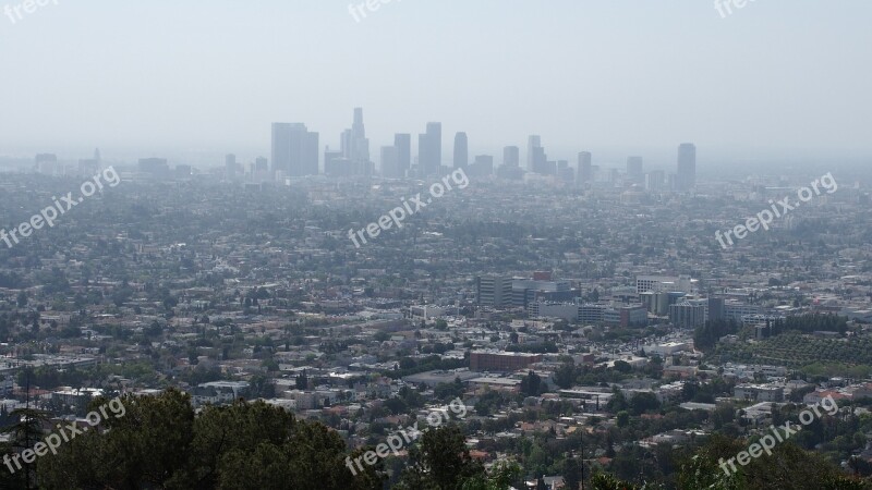 Los Angeles City Cityscape California Mist