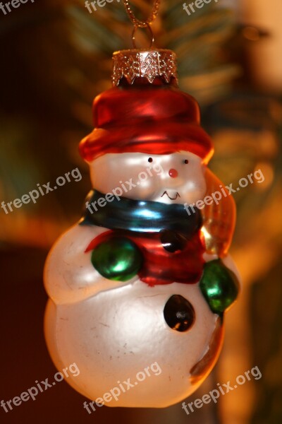 Christmas Christmas Bauble Snowman Christmas Ornaments Weihnachtsbaumschmuck