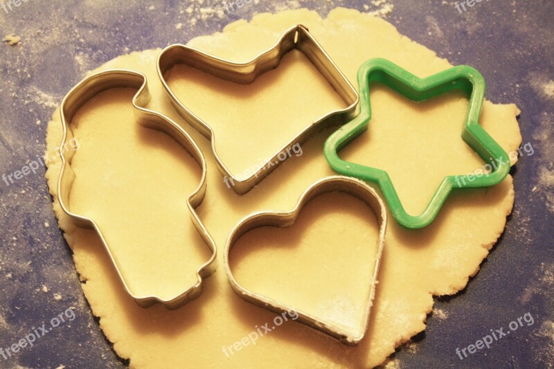 Baking Cookies Cookie Cutters Dough Shortcrust Pastry Christmas