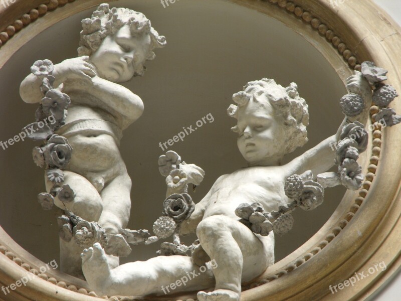 Prince Of Naples Gallery Plaster Work Children Wreath Rose