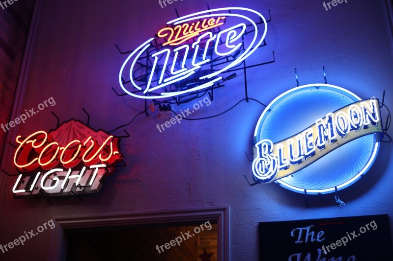 Advertisement Bar Beer Miller Lite Colors