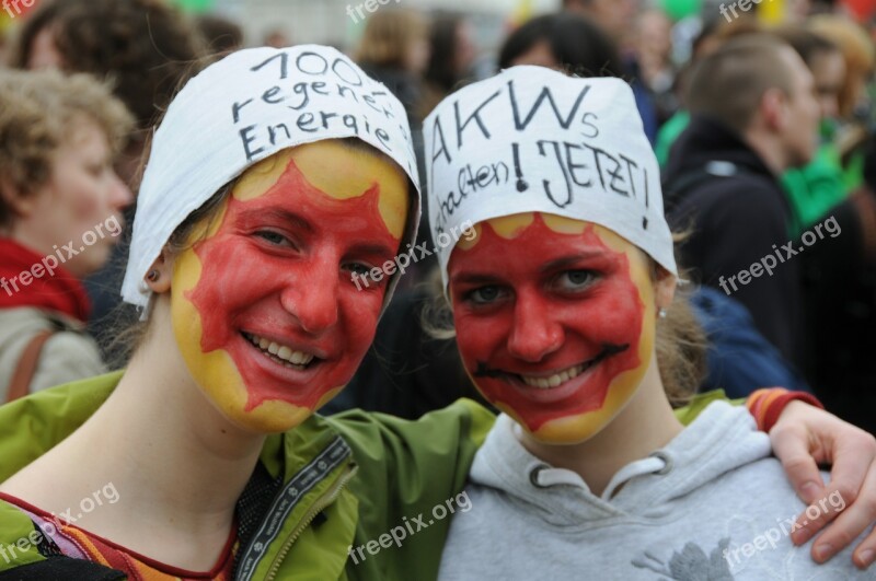 Protest Demonstration Opponents Of Nuclear Power Anti-nuclear Movement Commitment