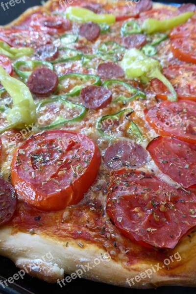 Pizza Italian Food Pizza Topping Salami