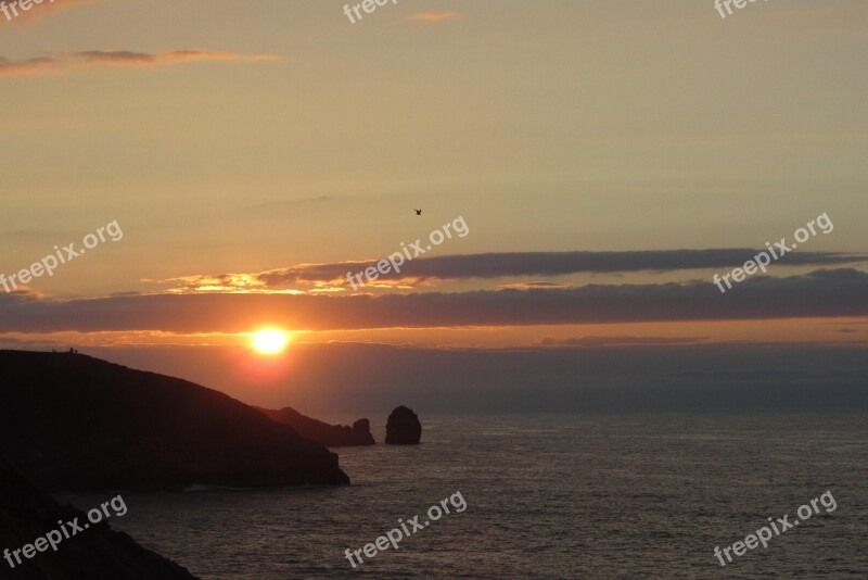 Asturias Sea Sunset Spain Free Photos