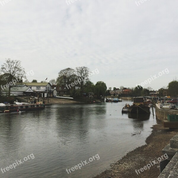 River Thames London Boats Nature