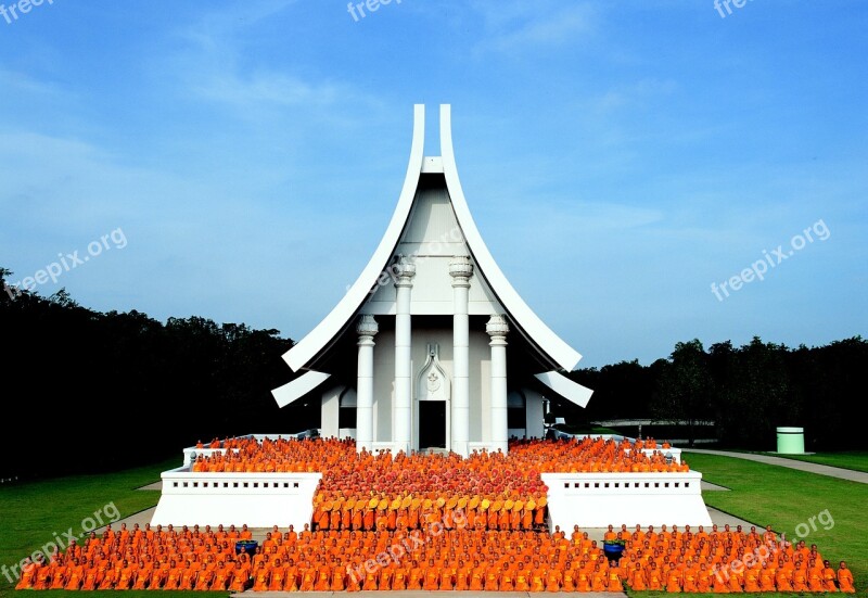 Temple Thailand Wat Buddhist Monks