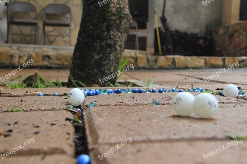 Balls Marbles White Nature Soil