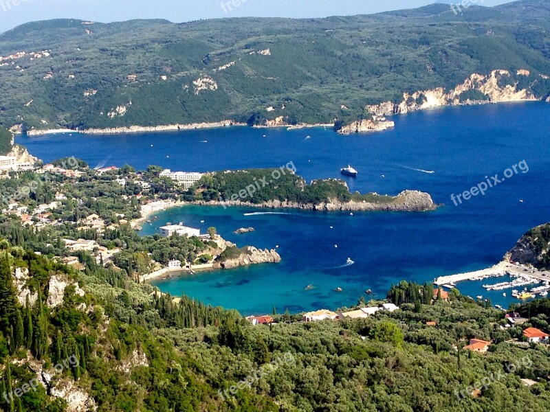 Greece Island Corfu Island Sea Heart