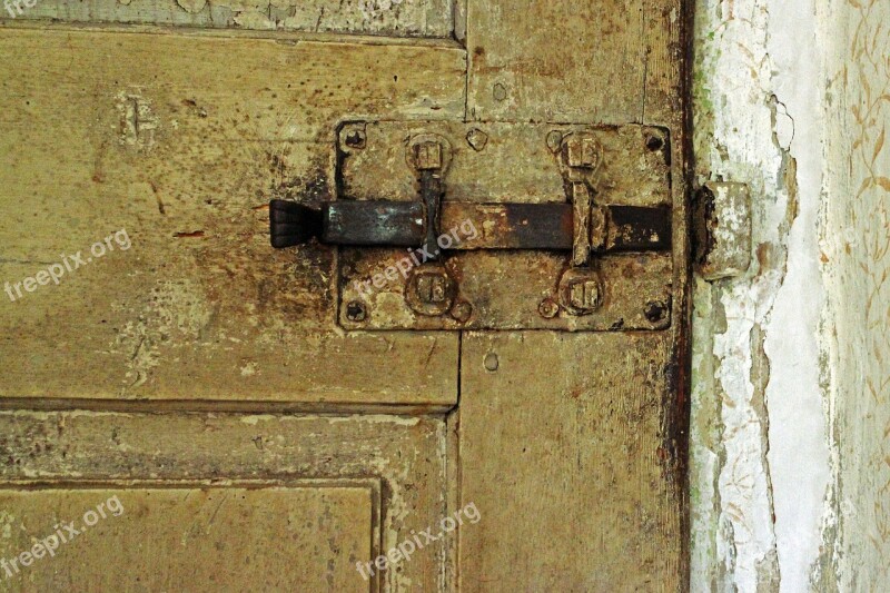 Castle Bolt Closure Old Wooden Door Security