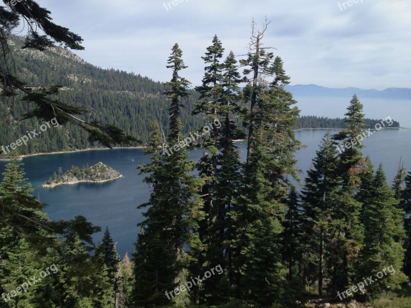 Lake Tahoe Emerald Bay Water California Island