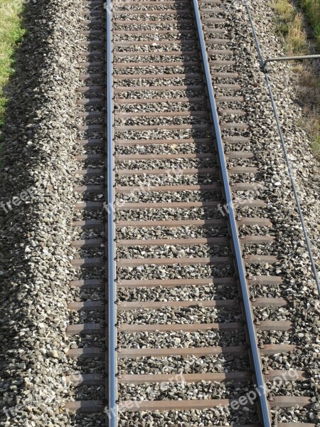 Railway Line Gleise Track Bed Pebble Bed Free Photos