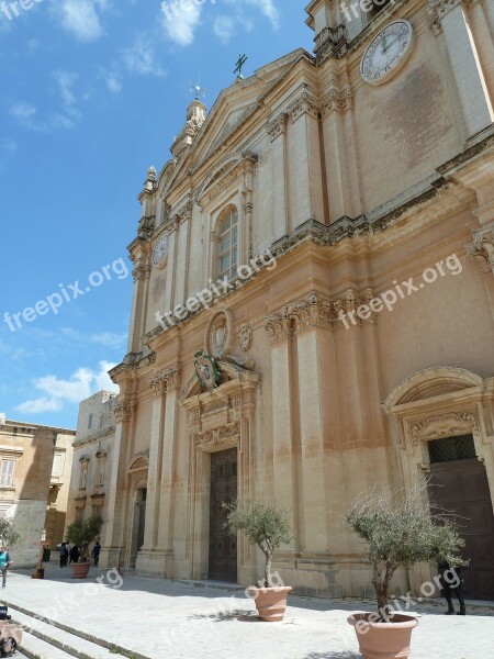 Malta Old Building Architecture Mediterranean Europe