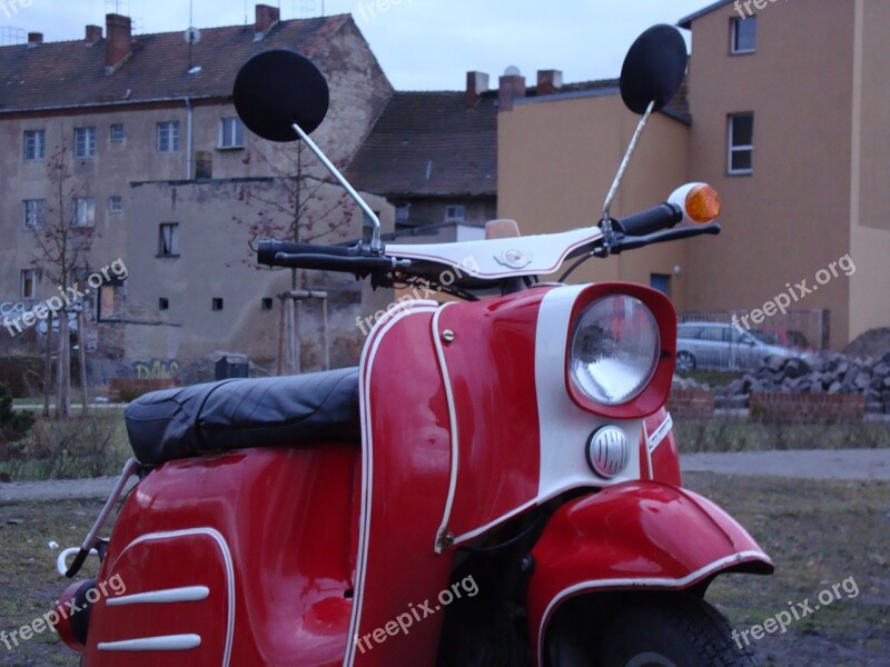 Motorcycle Roller Old Historically Ddr