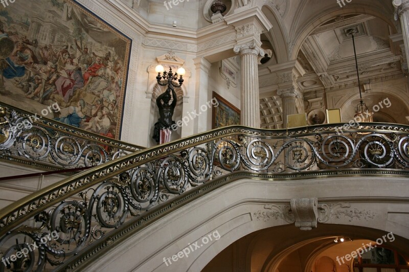 Château De Chantilly Handrail Staircase France Free Photos