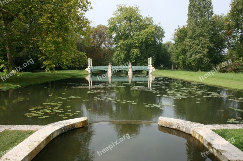 Château De Chantilly Island Of Love France English Garden Lake