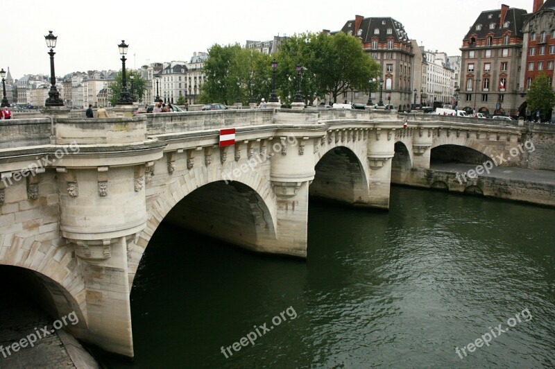 Pont Neuf Sanchez Paris Bridge Seine River