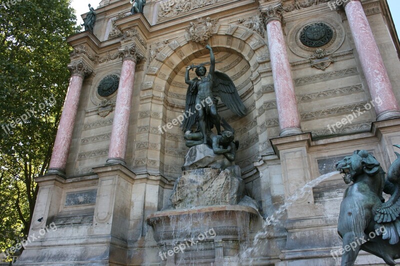 Fountain Saint-michel Source Paris Free Photos