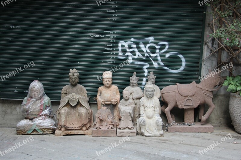 Statues Market Hong Kong Free Photos