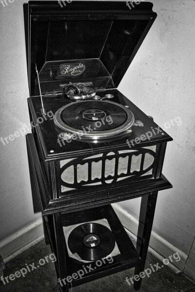 Gramophone Record Player Old Historic Vintage