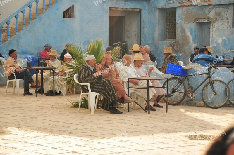 Men Morocco Coffee Old Person