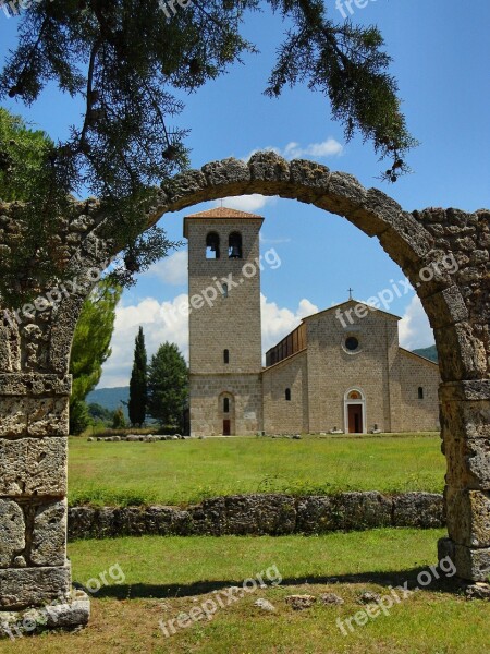 San Vincenzo Al Volturno Church Molise Abbey Middle Ages