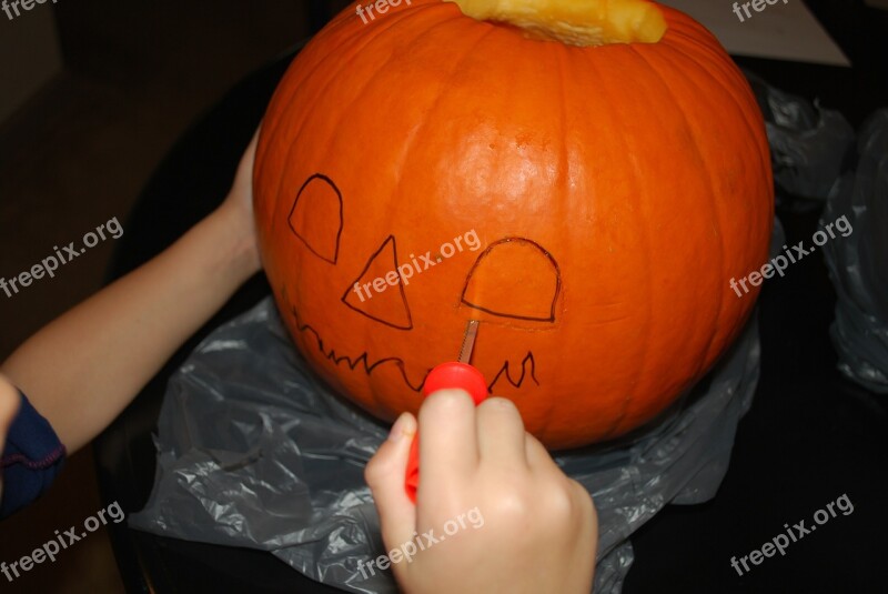 Pumpkin Carving Carved Halloween Jack-o-lantern