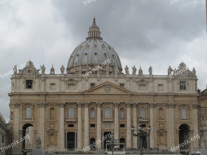 Basilica San Pedro Columns Italy Free Photos