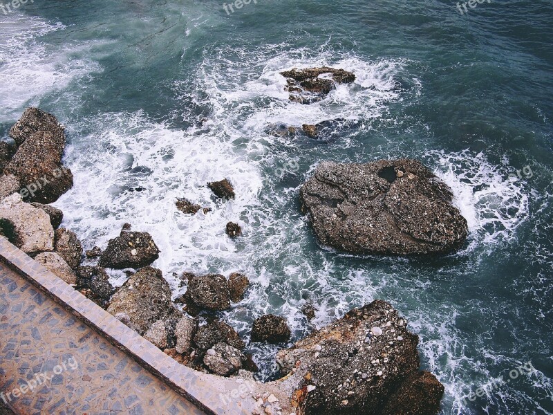 Nerja Sea Rocks Walking Spain