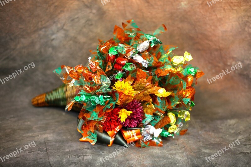 Bouquet Flowers October Decoration Thanksgiving