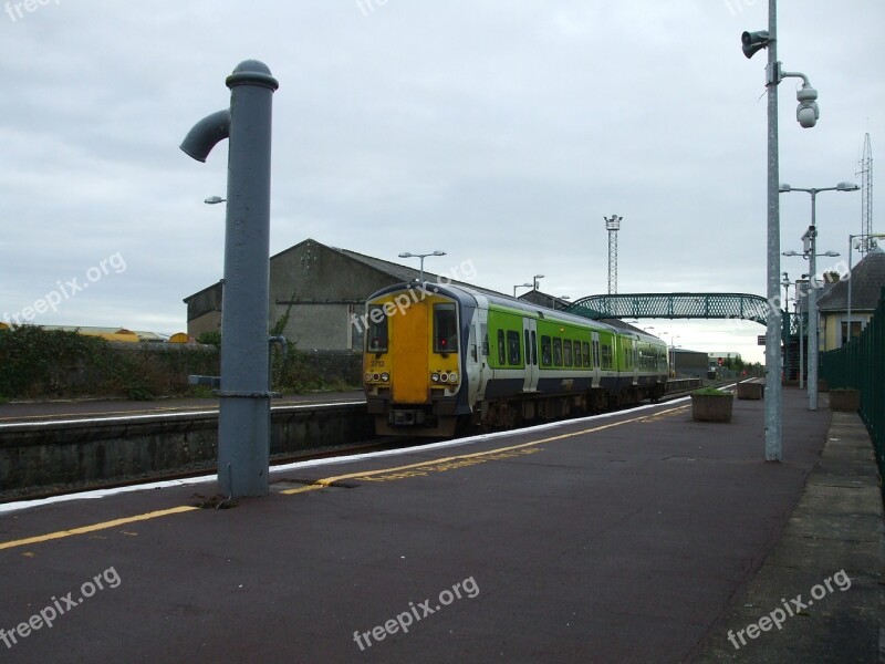 Railway Station Train Irish Train Transport Travel