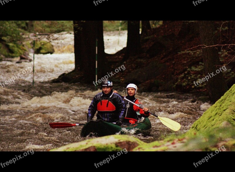 Canoe Water Paddle White Water Wild Water