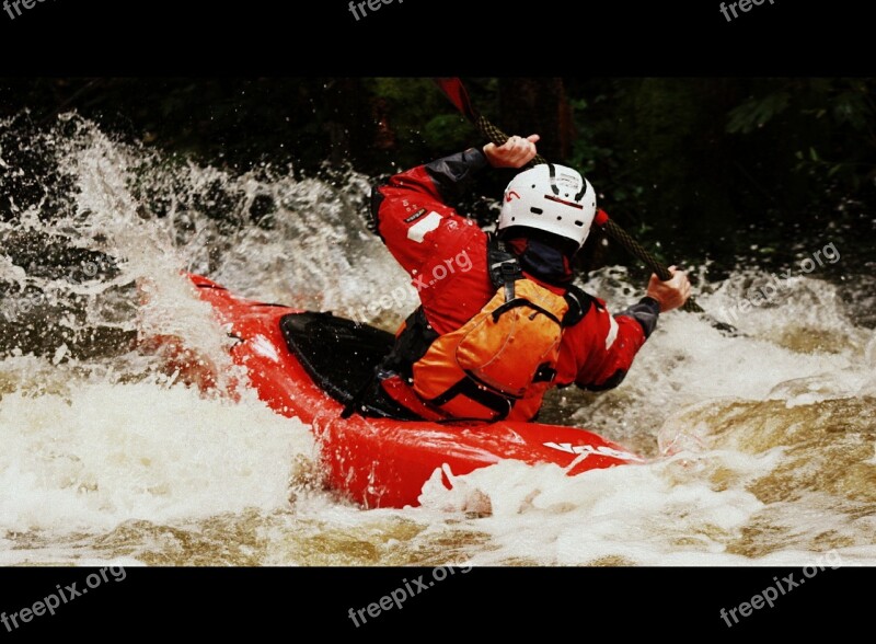 Kayak Water Paddle White Water Wild Water