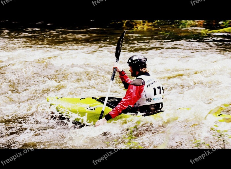 Kayak Water Paddle White Water Wild Water