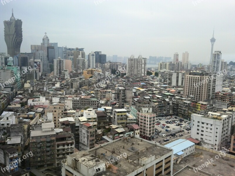 Macau City Street View Free Photos