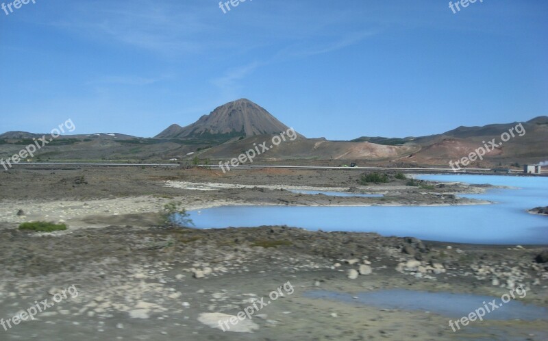 Iceland Mývatn Lake Nature Landscape